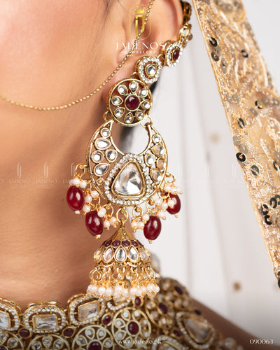 The Mah-e-Noor Bridal Set with Nath and Adjustable Rings