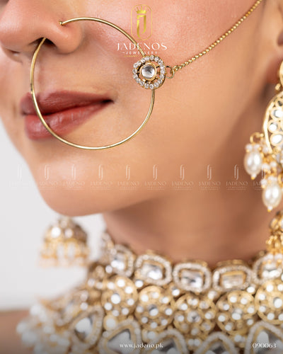 The Mah-e-Noor Bridal Set with Nath and Adjustable Rings